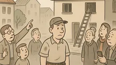 Witz: Ein Dachdecker stürzt von ganz oben