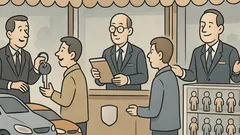 Witz: Autoverkäufer verkaufen Autos – und dann?
