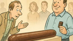 Witz: Auf der Schokoladenmesse steht ein Mann…