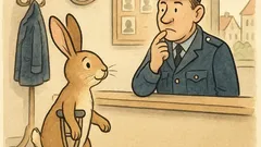 Witz: Häschen im Polizeirevier: Beinbruch oder Einbruch?