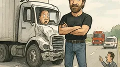 Witz: Was passiert, wenn ein Lkw rast?