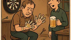Witz: Ein Dartspieler klagt über Muskelkater