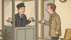 Witz: Ein Aufzugsfahrer im eingeschossigen Haus