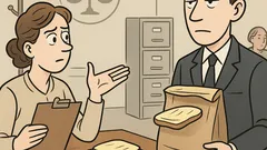 Witz: Ein junger Anwalt bringt Butterbrot mit
