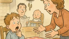 Witz: Kleiner Willi hustet beim Essen…