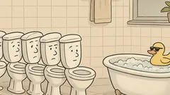 Witz: Alle Kinder gehen aufs Klo, nur…