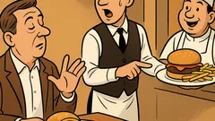 Witz: Gast im Restaurant bestellt „Rinderhack-Medaillon“