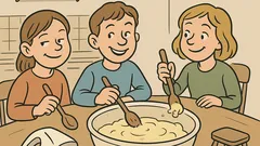 Witz: Alle Kinder rühren den Teig…