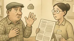 Witz: Sepp Huber geht zur Zeitung