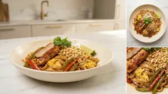 Pad Thai mit Hähnchen und Paprika – in 30 Minuten wie aus dem Wok-Restaurant