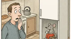 Witz: Hinterm Kühlschrank sitzt 'ne Maus in Rot