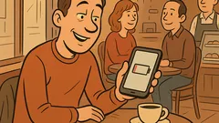 Witz: Im Café: 1% Akku, Beziehungsstatus