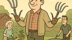 Witz: Der Gartenkrallen-Benutzer kommt in den Baumarkt