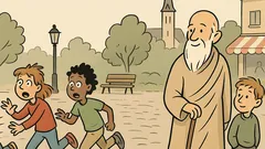 Witz: Alle Kinder flohen, nur Schmidt ging mit