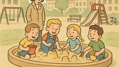 Witz: Alle Kinder spielen im Sandkasten…